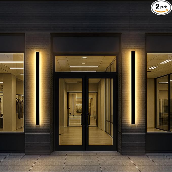 Outdoor Wall Sconce set of 2,79 Inch Outdoor Wall Lights, Waterproof Ip65 Long Linear Led Porch Lights, 3000k Light | Lumora