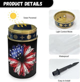 American Sunflower Solar Outdoor Lights Waterproof Patriotic Solar Walkway Lights Memorial Cemetery Decorations | Lumora