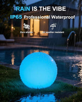 shumi 8-inch Solar Globe Lights Outdoor Waterproof, LED Solar Ball Light Outdoor 16 RGB Colors 4 Modes with Remote | Lumora