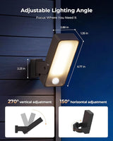 2 Pack Motion Sensor Outdoor Lights, 10000mAh Rechargeable 600 Lumen Battery Operated Outdoor Wall Lights with 3 | Lumora