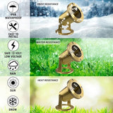 Waterproof Underwater Light 113 (4 Pack) Solid Brass 7W MR16 LED Bulb Pond Light Submersible Waterfall Pool | Lumora
