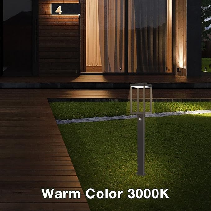Solar Outdoor Path Light Motion Sensor Lawn Bright Lamp，LED Waterproof Aluminum Landscape Lighting Pathway High Lumen for Garden Yard Lawn Walkway Driveway Dusk to Dawn PIR Square Decoration
