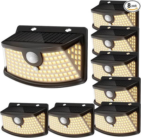 Aootek New Solar Motion Sensor Lights 120 LEDs with Lights Reflector,270° Wide Angle, IP65 - Outdoor Path Light | Lumora