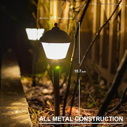 GOODSMANN Pathway Light 1.5W LED Outdoor Low Voltage Landscape Lighting 100 Lumen Hardwired Path Lights 3000K Warm White Metal Walkway Light with Cable Connectors