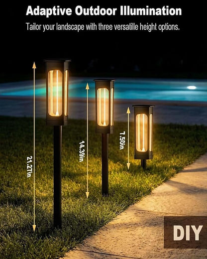Solar Pathway Lights Outdoor, Bright Solar Lights Outdoor, Auto On/Off, IP65 Waterproof Solar Garden Lights Solar Powered Landscape Lighting for Yard Patio Walkway Driveway Pathway