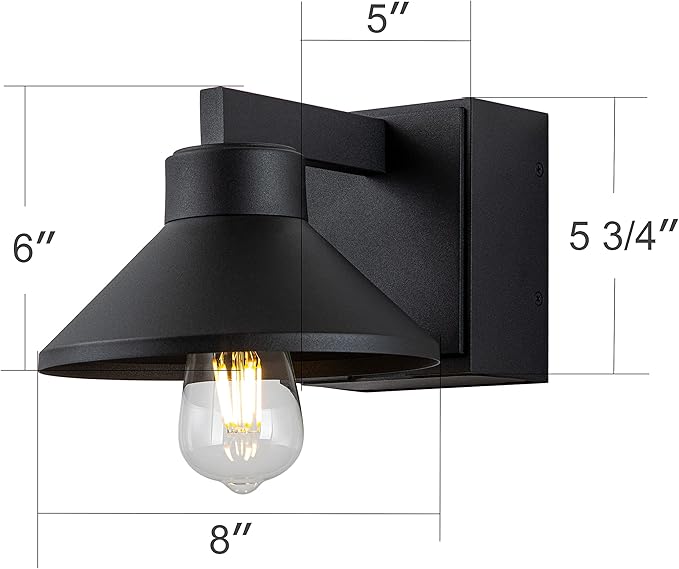 c cattleya Porch Light with Outlet, Matte Black Waterproof Anti-Rust Aluminum Outdoor Light with Outlet, Exterior Lighting Fixtures for Patio,Outside Lights for House Front Door Patio Garage