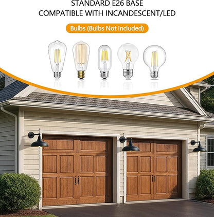 14" Outdoor Gooseneck Barn Lights - Durable Wall Mount Lights, Weatherproof and Rustproof, Rustic Farmhouse Style for Porch, Garage or Patio 2-Pack