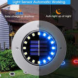 NFESOLAR 16 Pack Solar Lights Outdoor, 16 LEDs Multi-Color Solar Ground Lights Waterproof Landscape Light for | Lumora