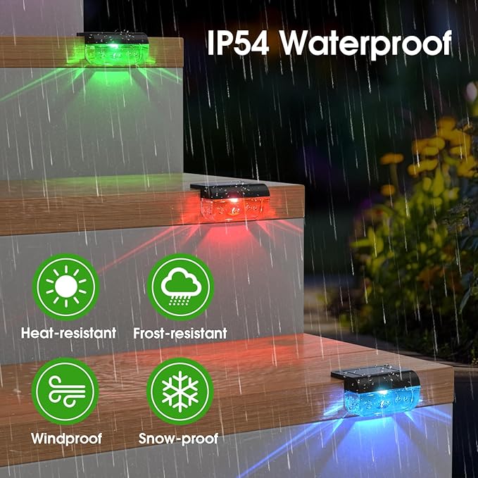 Solar Deck Lights 16 Pack, Solar Lights Outdoor Waterproof for Outside, Stairs, Step, Fence, Yard, Garden, Patio | Lumora