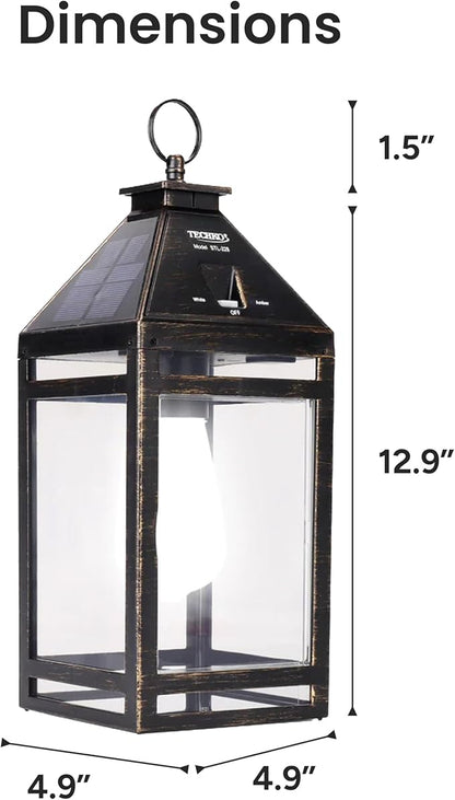 TECHKO STL-228 STL-228-1 Outdoor Solar Lantern, Edison Bulb