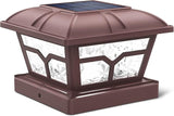 SIEDiNLAR Solar Post Cap Lights Outdoor 2 Color Modes 8 LEDs for 4x4 5x5 6x6 Posts Fence Deck Patio Decoration Warm | Lumora