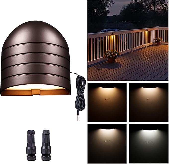 Low Voltage Deck Light - 12V LED Step Light Outdoor, 2700K/3000K/3500K/4000K/5000K Adjustable, IP65 Waterproof | Lumora