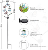 Bshine Solar Butterfly Lights Outdoor Garden Decoration Valentine's Day, Metal Stake Waterproof Hanging Flower | Lumora