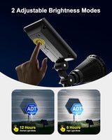 2 Pack Solar Spotlights Outdoor Waterproof for Flag, Tree, Statue, Number Sign, Plant Pot, Bright LED Outside | Lumora