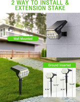 Spot Lights Outdoor, 2-in-1 Yard Lights Suitable for Yard, Garden, Pathway, Driveway, Walkway, 108 LEDs, 4 Bright | Lumora