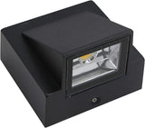 3W LED Outdoor Exterior Wall Step Down Light Fixture Lamp Black Finish Warm White | Lumora