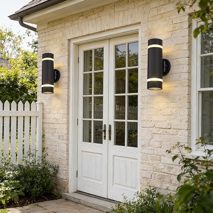 Cerdeco Stainless Steel Modern Porch Light Outdoor Wall Lighting Cylinder Wall Sconce Suitable for Garden & | Lumora