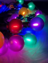 50Ft G40 Globe String lights Outdoor, Frosted Multicolor Christmas Lights with 27 Shatterproof LED Bulbs, Hanging | Lumora
