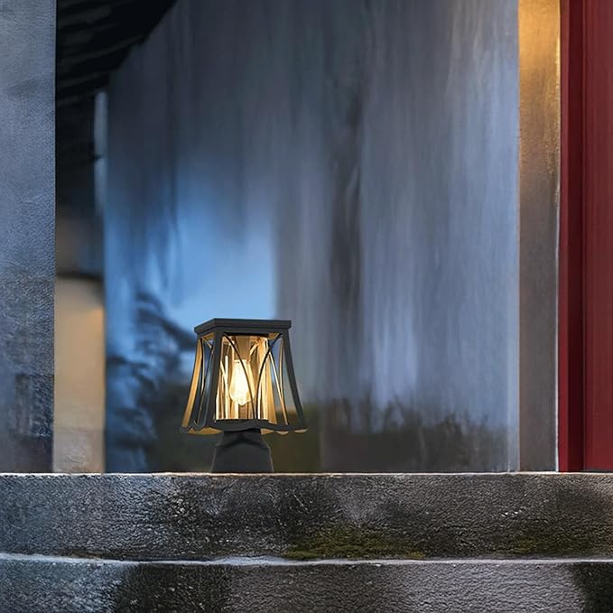 Outdoor Solar Post Light with Wired Option, Square Pillar Light for Fence and Gate, Exterior Post Lamp and Column | Lumora