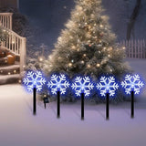 BRIGHTDECK Snowflake Solar Christmas Decorations Outdoor, 10 Pack LED Christmas Pathway Lights, Waterproof | Lumora