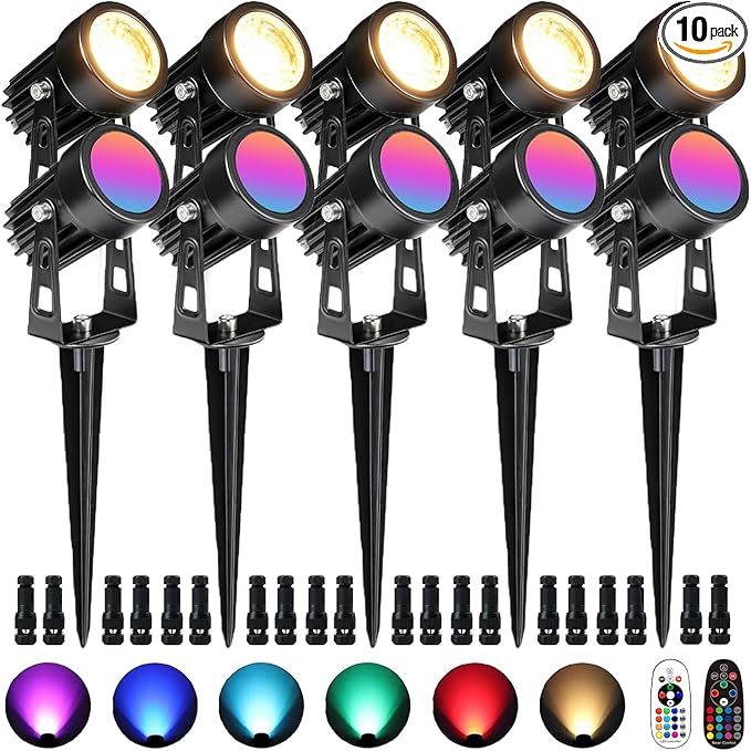 3W RGB Color Changing Landscape Lights Spotlight with Remote Control 3W 12V Landscape Lighting LED 16 Color | Lumora