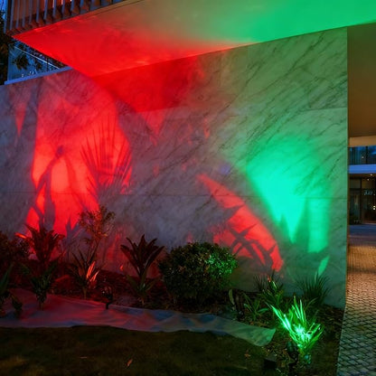 RGBWW Low Voltage Landscape Lighting with Remotes, 12W Color Changing LED Outdoor Spotlights RGB Landscape Lights 12V-24V AC/DC Waterproof for Gardens, Yards, Trees, Pathway, Festival Decor, 2 Pack