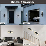 2 Pack LED Modern Outdoor Wall Lights Dimmable 3-Color Temperature 15.7in Exterior Lighting Fixtures IP65 | Lumora