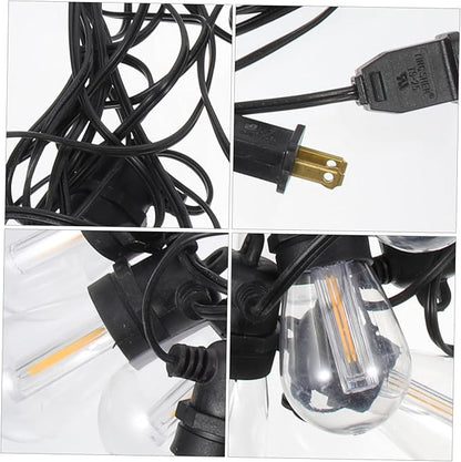 Didiseaon 15m Led String Lights for Outdoor Decor Canopy Lights Shatterproof Bulbs for Parties Christmas and Backyard Gatherings