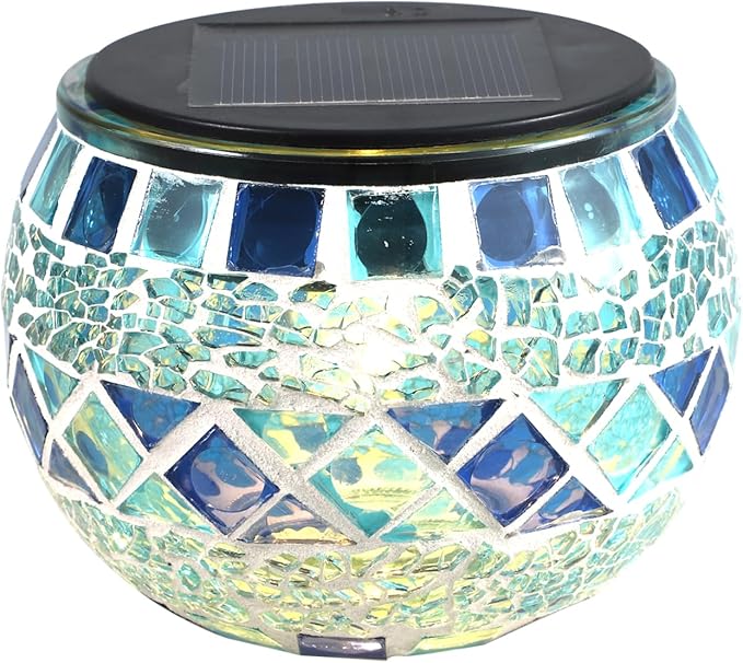 Solar Mosaic Lights Waterproof Outdoor Led Yard Path Light Decorative Solar Garden Lamp for Landscape Lawn Lighting