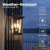 Dusk to Dawn Outdoor Wall Lantern, Large Exterior Wall Sconce Light Fixture with E12 Base, Waterproof Wall Mount | Lumora