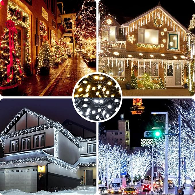 AmyHomie Color Changing Christmas Lights, 108Ft 300LED White Warm White String Lights, 8 Modes Waterproof Fairy | Lumora