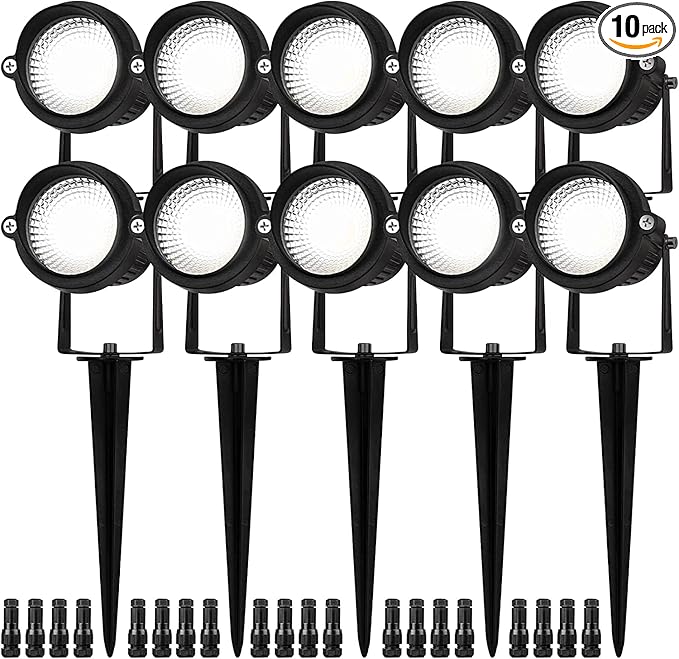 EAGLOD 5W Spot Lights Outdoor 5000K Daylight White Flag Pole Light 12V~24V AC/DC LED Landscape Spotlights, Waterproof Low Voltage Landscape Lighting for Yar (10)