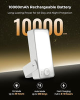 Motion Sensor Outdoor Light, 10000mAh Rechargeable 600 Lumen Battery Operated Outdoor Light with 3 Modes, 3 Color | Lumora