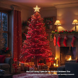 100 LED Red String Lights 33ft, Plug in Fairy Lights with 8 Lighting Modes, Indoor Outdoor Waterproof Decorative | Lumora