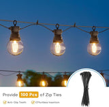 String Light Hanging Kit with 164FT Vinyl Coated Stainless Steel 304 Wire Rope Suspension Kit Included Enough | Lumora