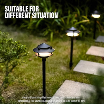 VENUS MANUFACTURING Low Voltage Landscape Lights LED Outdoor Pathway Light 12V AC 2.2W 32Lumen Warm White Landscape Lighting for Garden Path Driveway Yard (4)