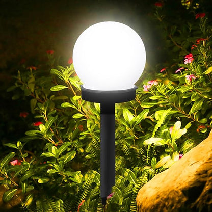 2pcs Solar Garden Lights Bulb Shape Outdoor Lawn Solar Lamps White Light In-ground Pathway Lighting for Yard and Patio
