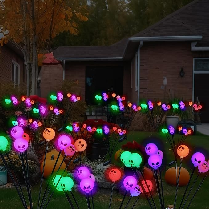 Solar Garden Lights Outdoor, 20 Led Swaying Colorful Decoration Lights, 2 Modes Waterproof Decor Lights for Garden Pathway Yard Patio(2 Pc)