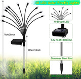 Kohlrabi Solar Garden Lights Outdoor, 10 Pack 80 LED Solar Firefly Lights Waterproof, Sway by Wind, Swaying Light | Lumora