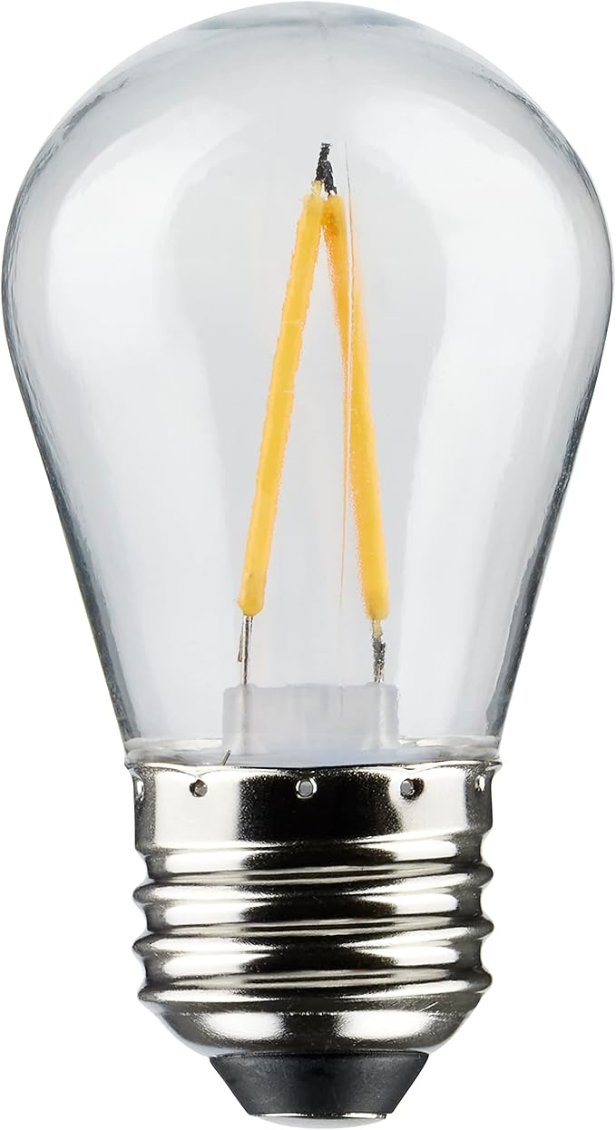 Satco S8030 LED Indoor/Outdoor String Lights, Black, S14 Bulbs, 24 Feet (Pack of 1)
