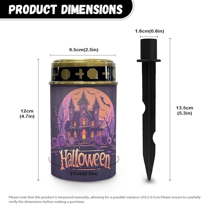 Halloween Castle Solar Garden Light Solar Powered Lights Outdoor Solar Garden Light Outside Solar Lights for Yard Waterproof Landscape Path Solar Read Light