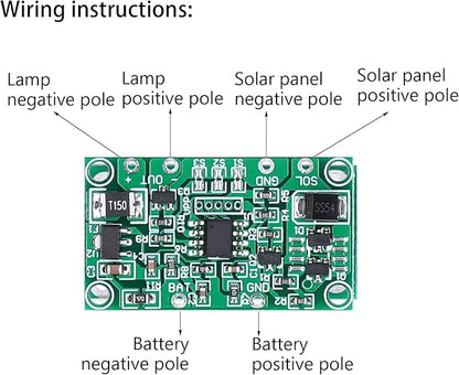 Solar Lamp Controller, Multi‑Function 3.2V Solar Circuit Board Control Board for Landscape Lights for Solar Lawn Lights for Garden Lights for Corridor Lights