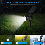AMIR Solar Spotlights Outdoor Upgraded, Waterproof 1 Pack Security Landscape Lights 4 LED, Adjustable Solar Garden | Lumora