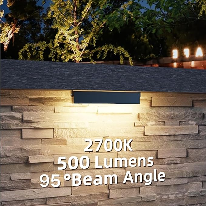 12 Pack 7 Inch Retaining Wall Lights, 5W LED Hardscape Lighting 12V AC/DC Low Voltage Step Lights Outdoor, 2700K | Lumora