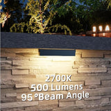 12 Pack 7 Inch Retaining Wall Lights, 5W LED Hardscape Lighting 12V AC/DC Low Voltage Step Lights Outdoor, 2700K | Lumora
