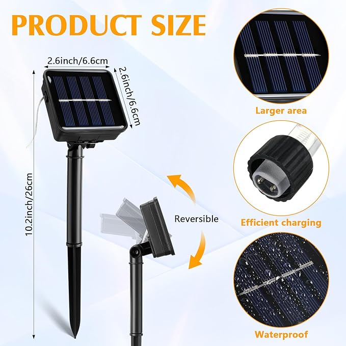 6 Set Replacement Solar Panel 1.2v 600ma Replacement Parts for Solar Lights with 6.56ft Power Cord Waterproof Solar | Lumora