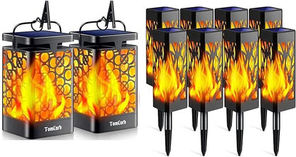 TomCare Solar Lights Upgraded Lantern With Pathway Lights