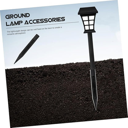 MERRYHAPY 30pcs Luminous Floor Lamp Led Ground Stakes Outdoor Solar Pathway Lights Replacement Stakes Plastic Garden Inclined Angle Design for Easy Installation