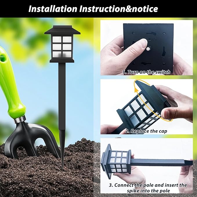 Solar Outdoor Lights,8 Pack LED Light Outdoor Waterproof, Solar Walkway Lights Maintain 8 Hours of Lighting for | Lumora