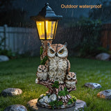 Solar Garden Owl Statue Lights,Large Owl Figure with Solar Lights Lantern,for Outdoor Landscapes, Courtyards | Lumora